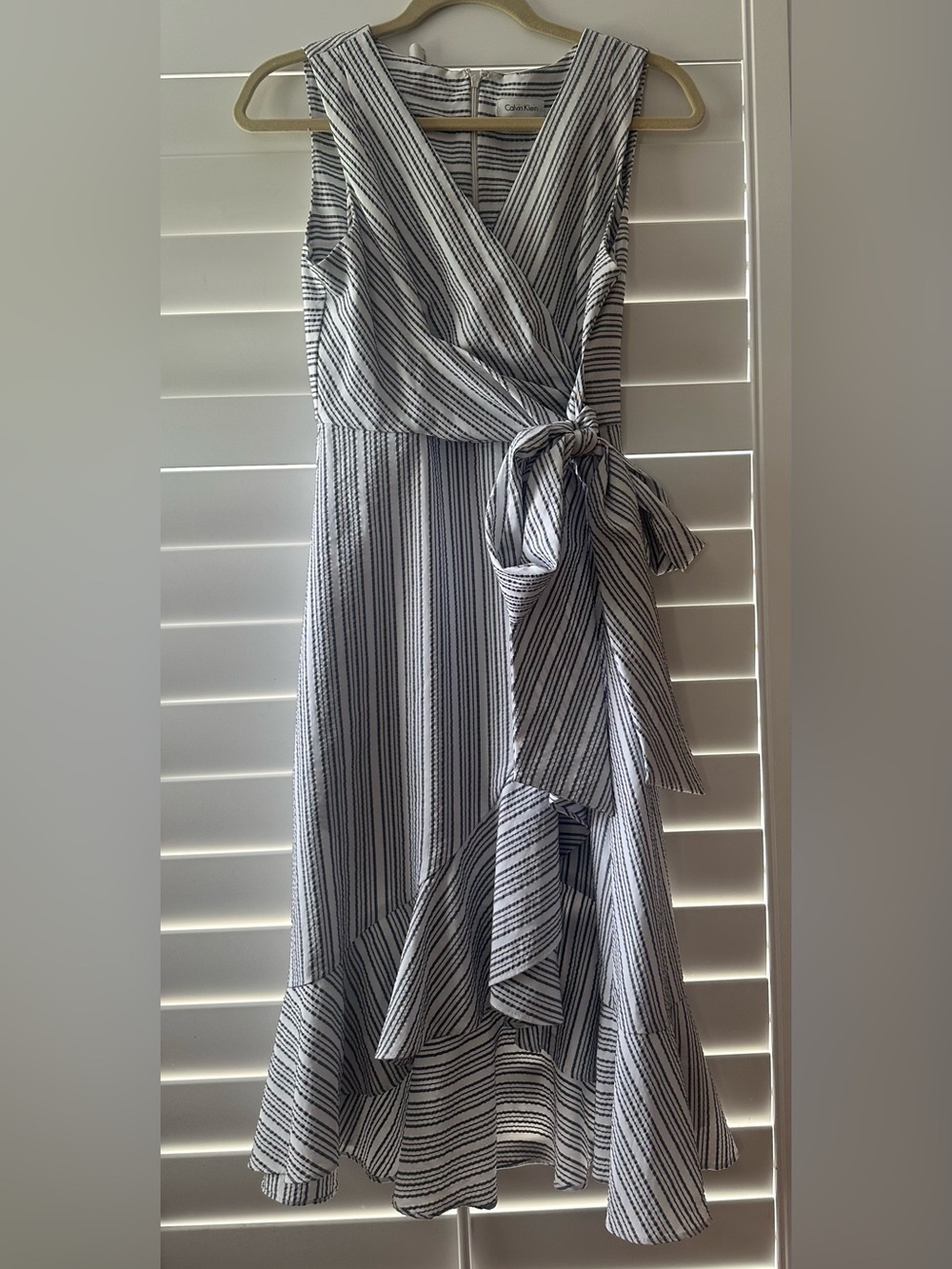 Calvin Klein Sleeveless Striped Dress- Size 6